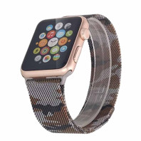 Ремешок для Apple watch 38/40/41mm Milanese Loop Band Military Brown Black
